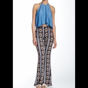 MIXED PRINT FLARE LEG PANTS XS NORDSTROM RACK